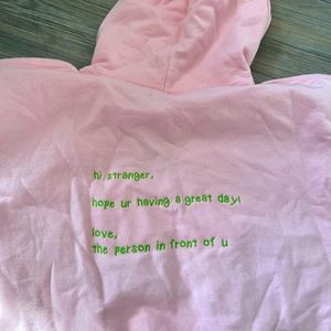 Rare Alexander 23 pink “dear stranger” hoodie